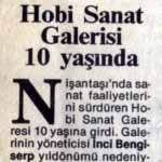 Hobi Sanat Galerisi kuruluş yıldönümü sergisi, 1991