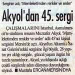 'Memleketimden Sesler ve Renkler' Sergisi haberi, 2000